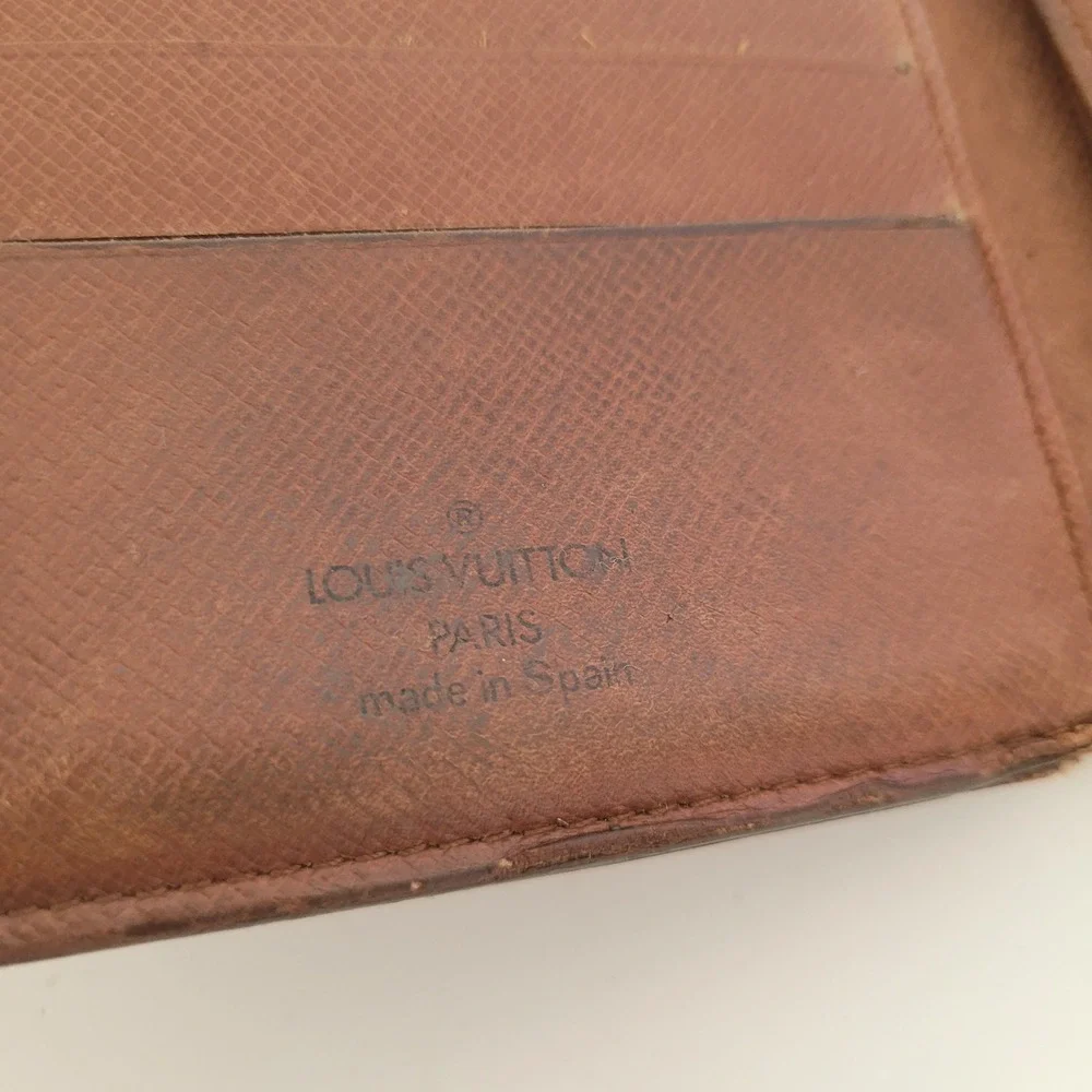 Louis Vuitton Monogram Canvas Bifold Wallet Vintage Brown CA0952 Made in Spain